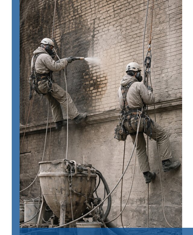 Пескоструйная очистка фасадов в Вичуге профессионально