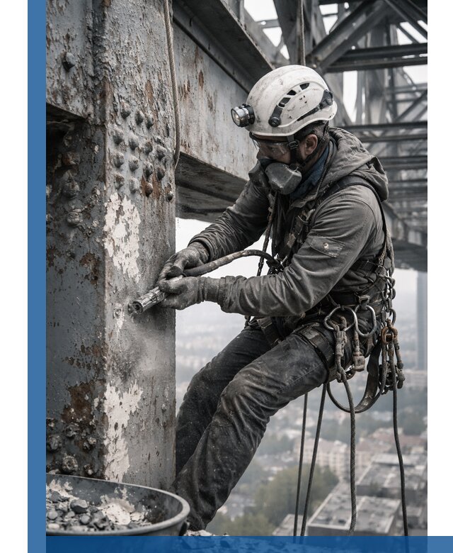 Удаление старой краски с металлических конструкций в Вичуге