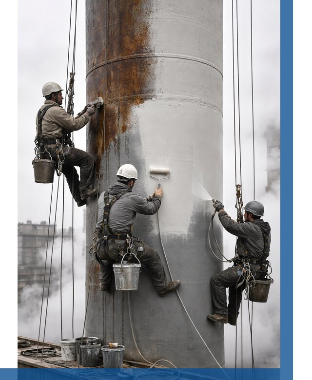 Покраска дымовых труб в Вичуге от 8635 р. | ВЫСОТНИК-Вчг