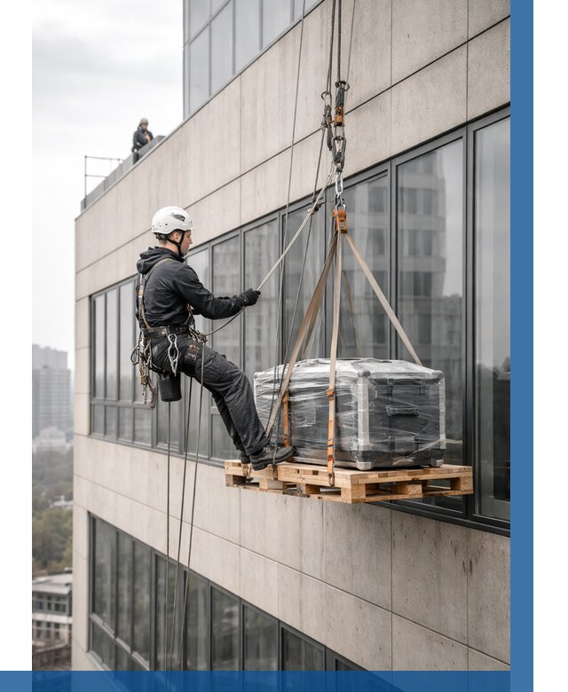 Спуск груза по фасаду в Вичуге от 3556 р. | ВЫСОТНИК-Вчг