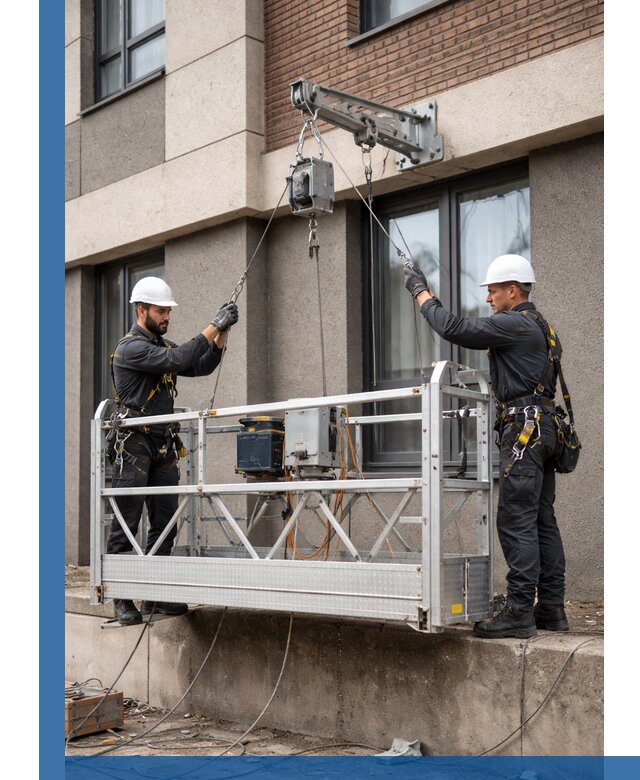 Монтаж и подъем фасадной люльки в Вичуге с гарантией безопасности