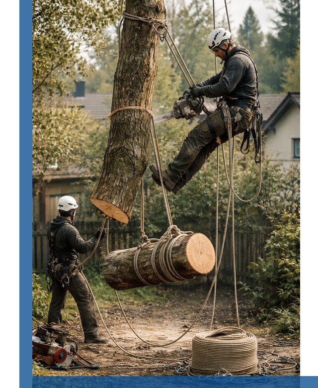 Валка деревьев частями в Вичуге, безопасно и аккуратно