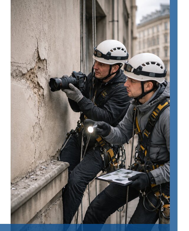 Фотофиксация дефектов фасада в Вичуге от 4572 р. | ВЫСОТНИК-Вчг