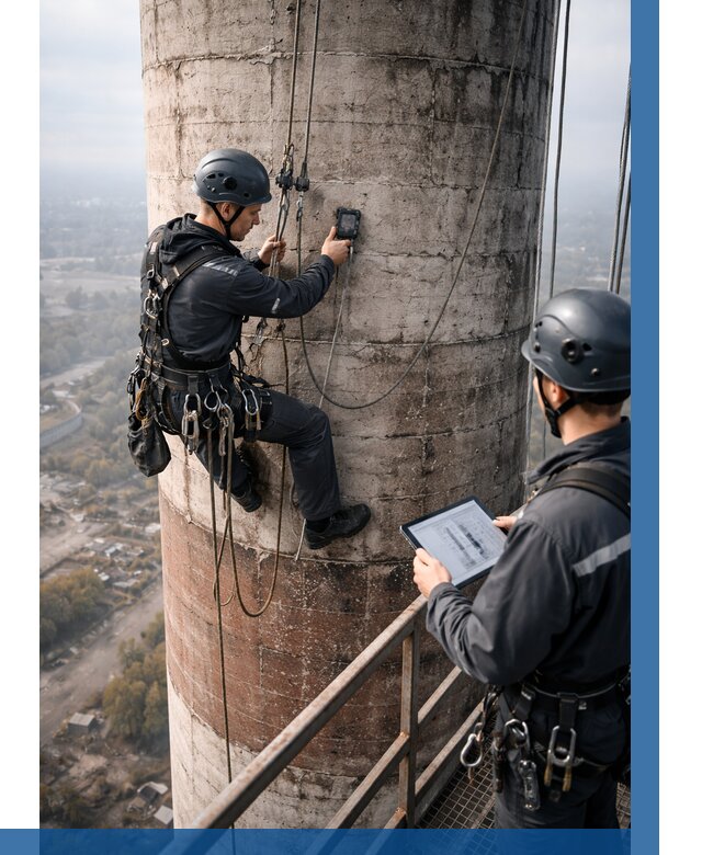 Обследование дымовой трубы в Вичуге от 8127 р. | ВЫСОТНИК-Вчг
