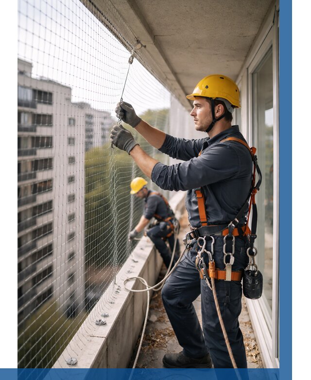 Монтаж сетки от птиц в Вичуге от 4572 р. | ВЫСОТНИК-Вчг